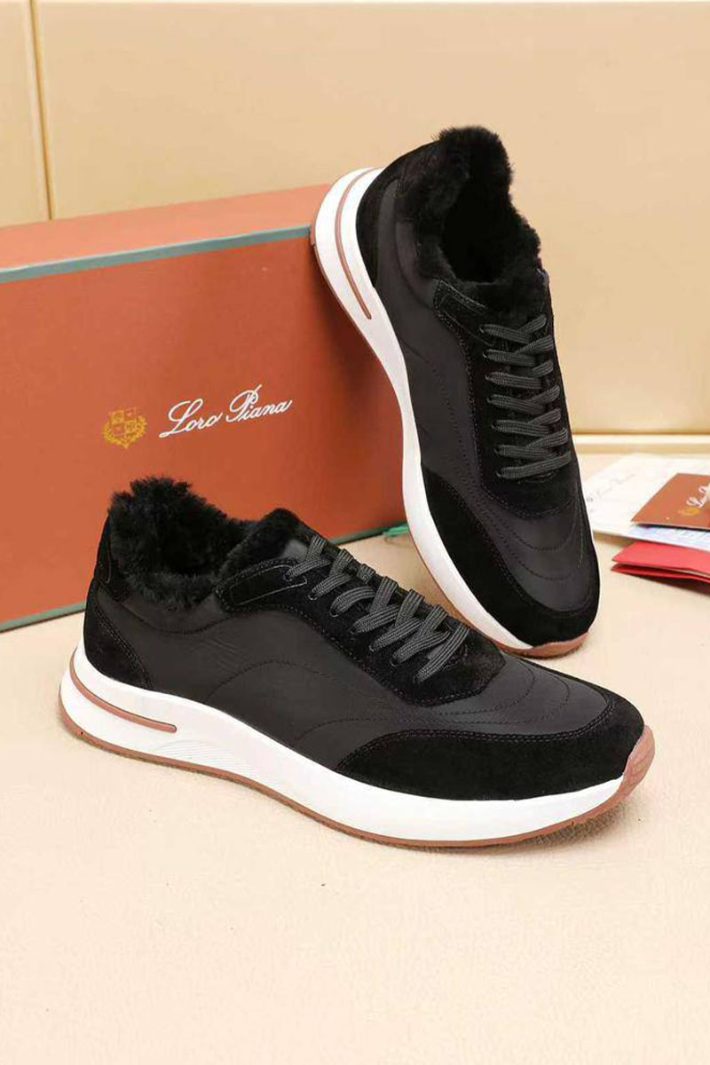 Loro Piana Кроссовки с мехом Week End Walk Evo 