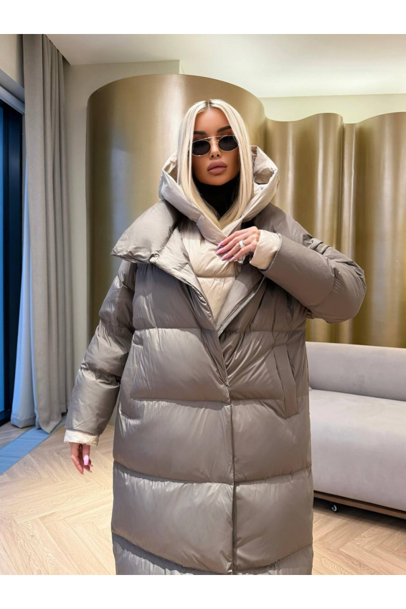 Max Mara Женский пуховик с капюшоном premium - Brown