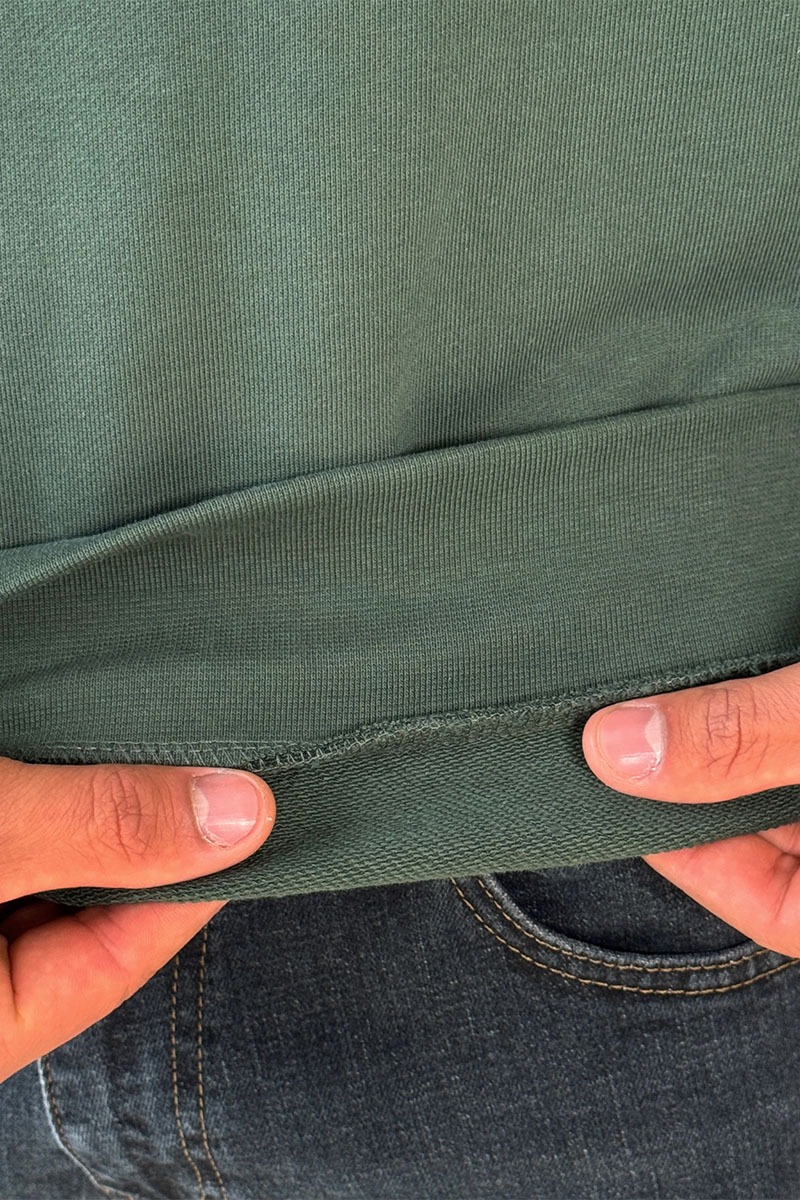 Gucci Зелёное оверсайз худи Interlocking G stripe