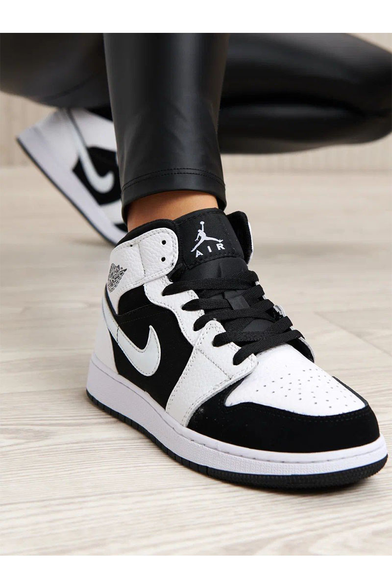 Nike Женские кроссовки Dunk High - White / Black