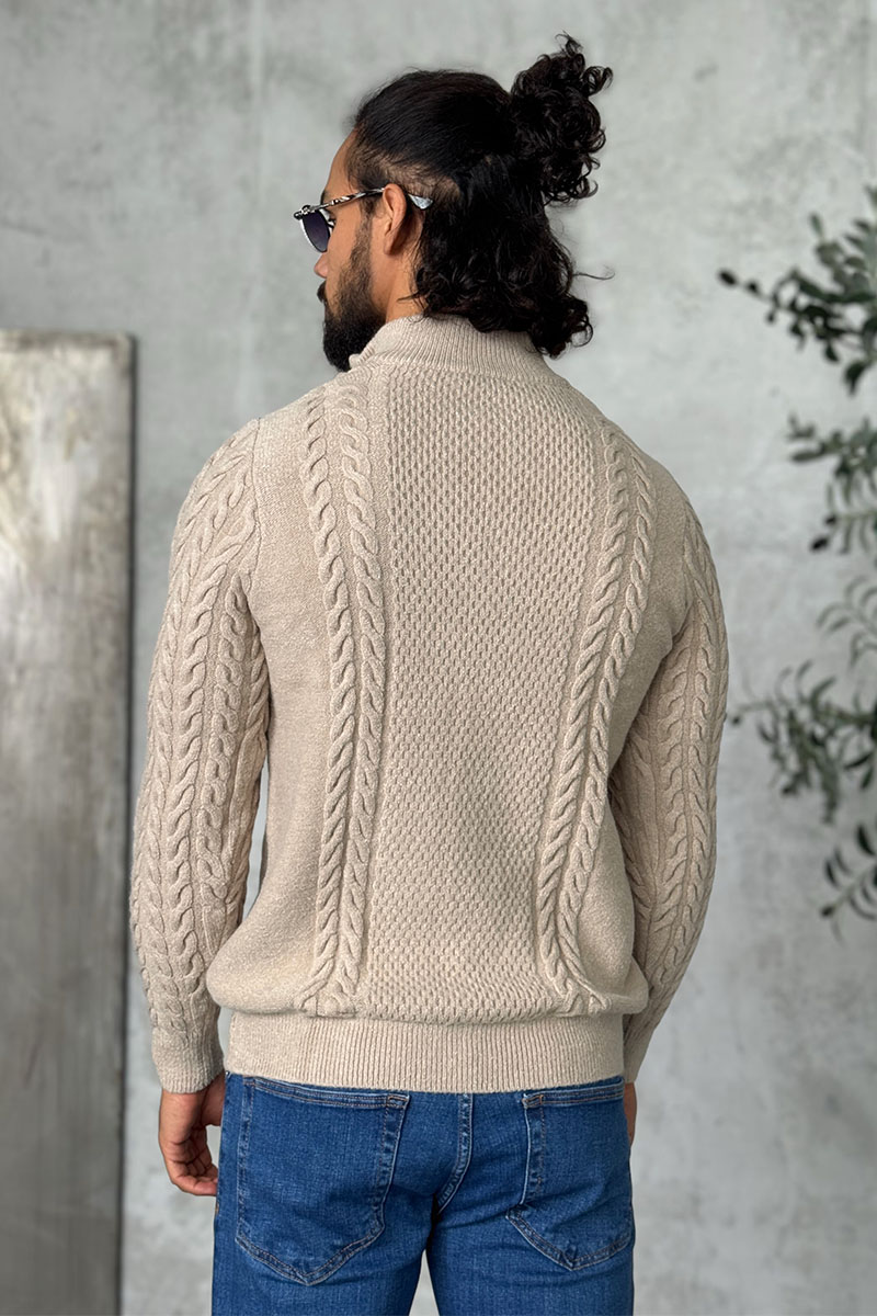 Kiton Мужской свитер бежевого цвета 