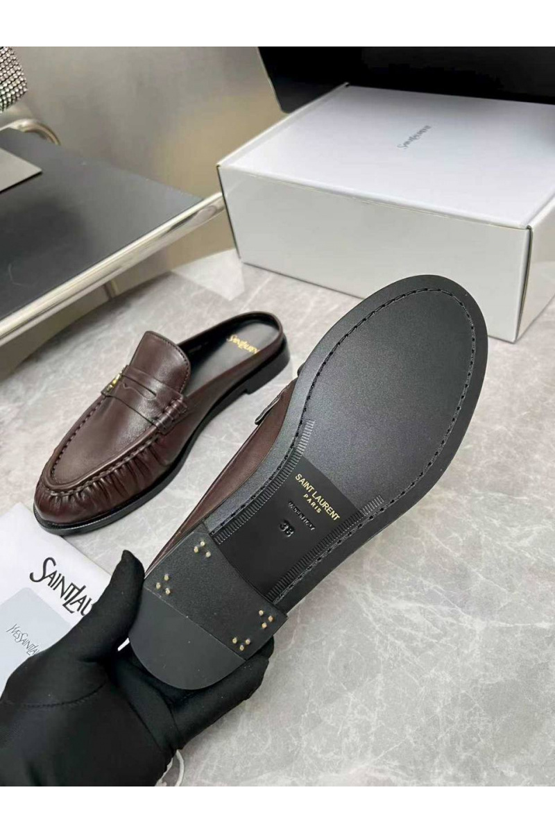 Yves Saint Laurent Женские кожаные мюли premium