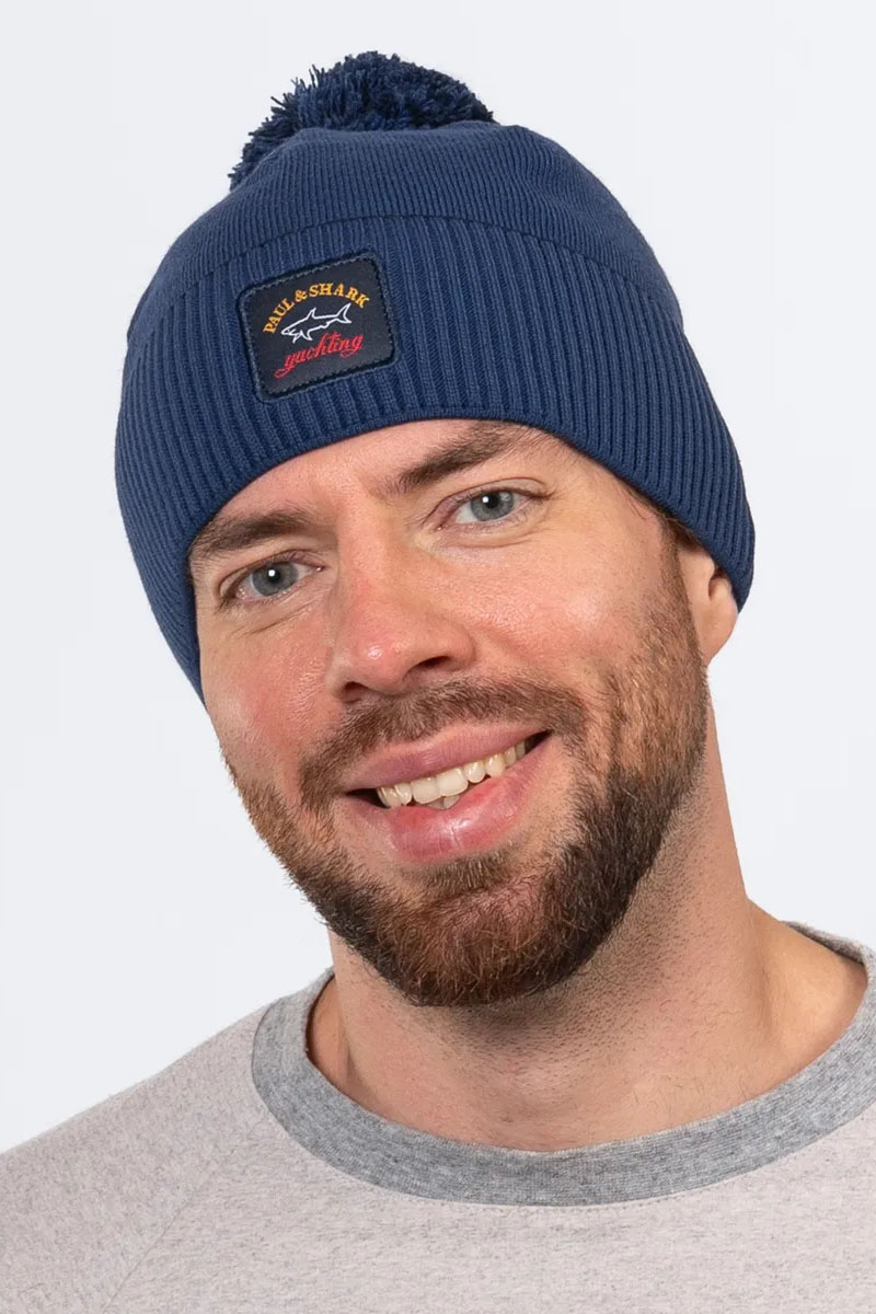 Paul & Shark Шапка на флисе logo-badge - Blue