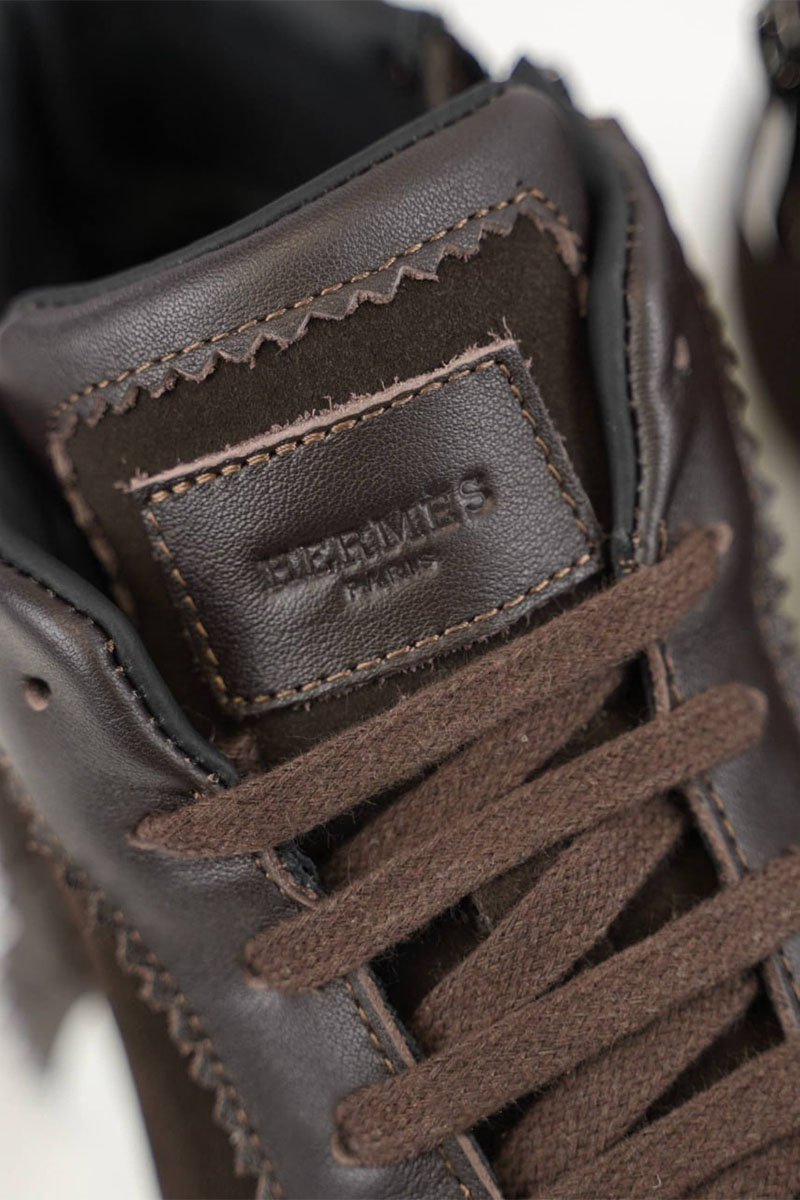 Hermes Кроссовки с мехом Bouncing high-top - Brown