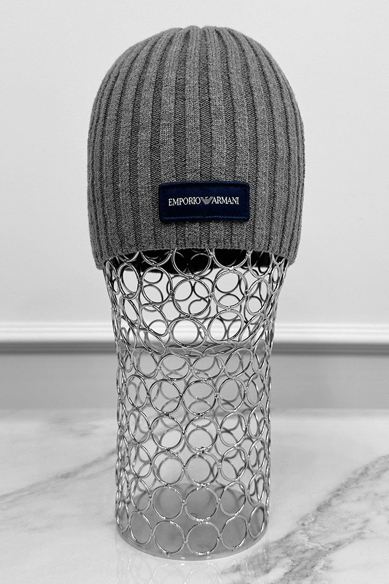 Emporio Armani EA7 Мужская серая шапка