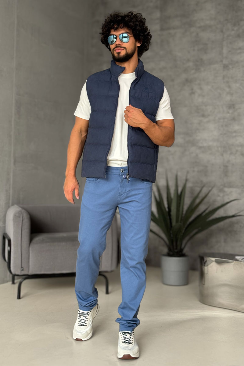 Loro Piana Мужской синий жилет 