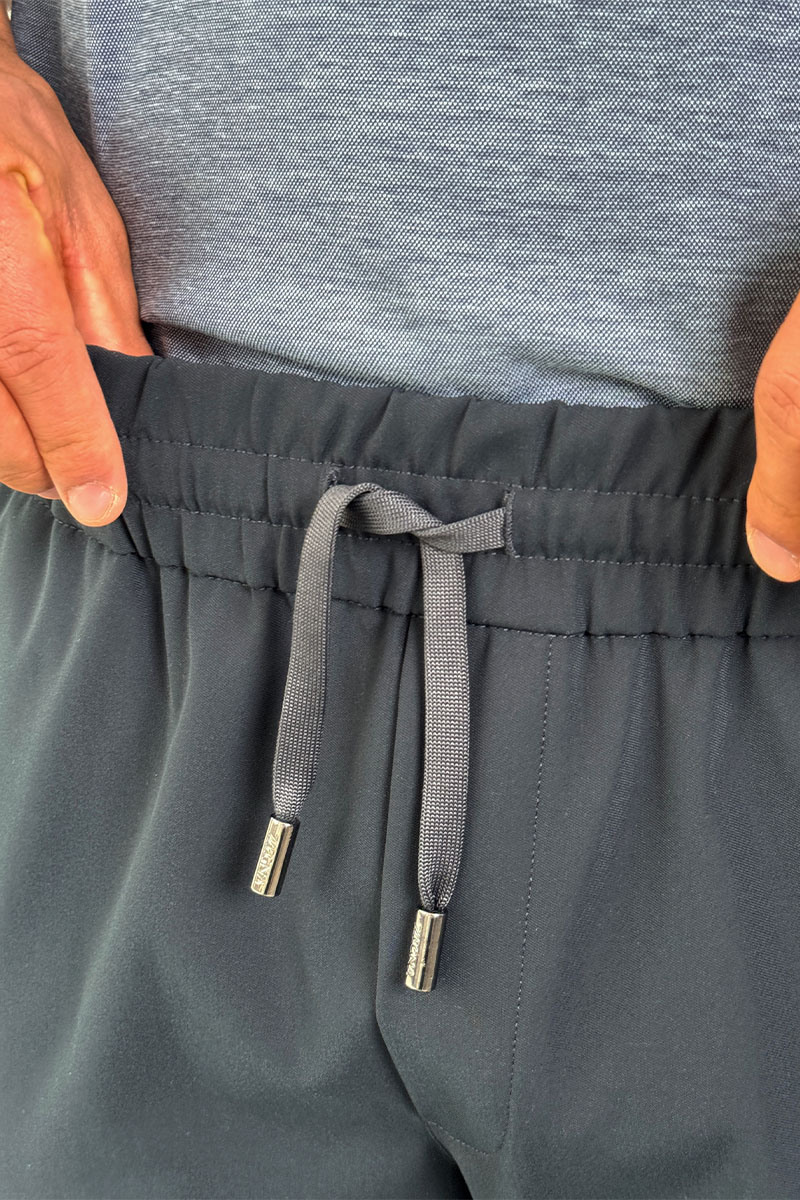 Zegna Мужские тёмно-синие штаны 