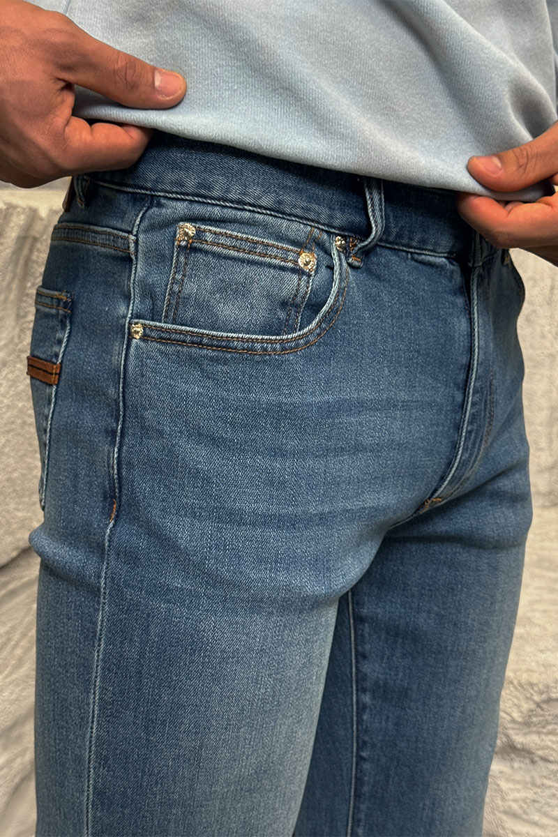 Zegna Мужские синие джинсы Premium