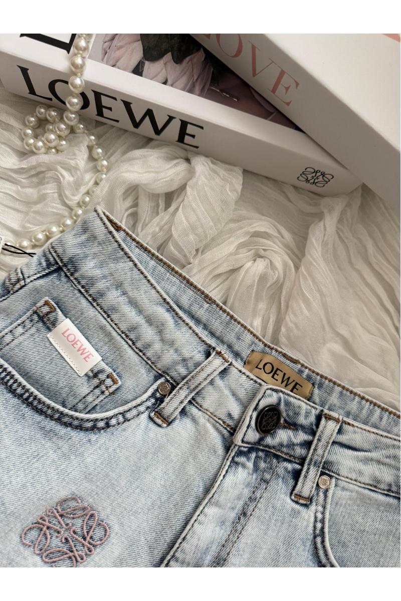 Loewe Женские джинсовые шорты синего цвета