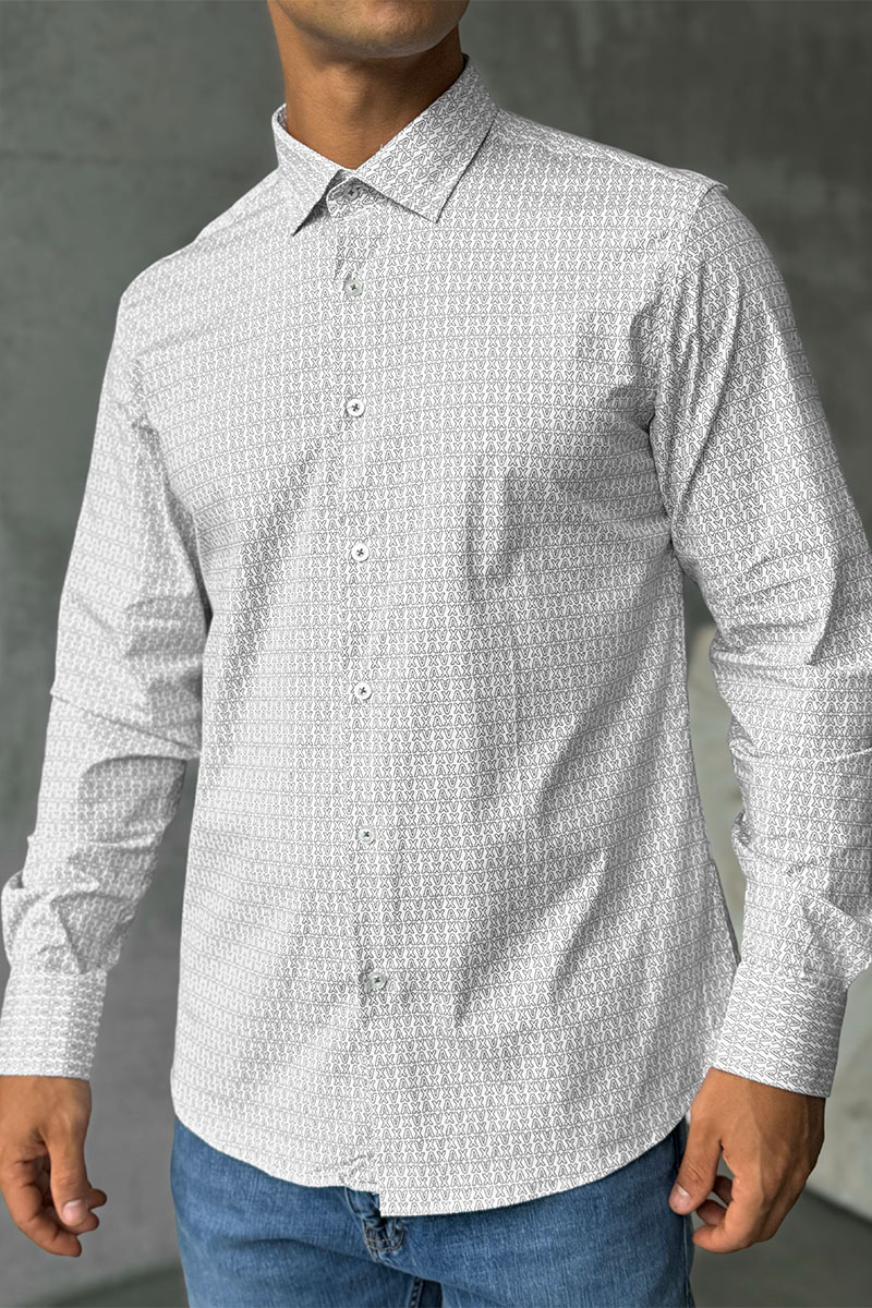 Emporio Armani EA7 Мужская белая рубашка 