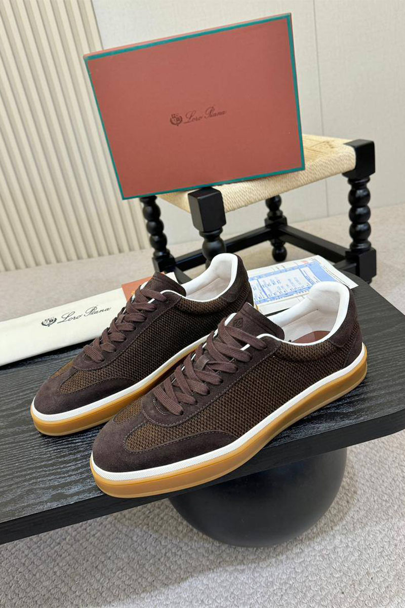 Loro Piana Мужские кроссовки Tennis Walk - Brown