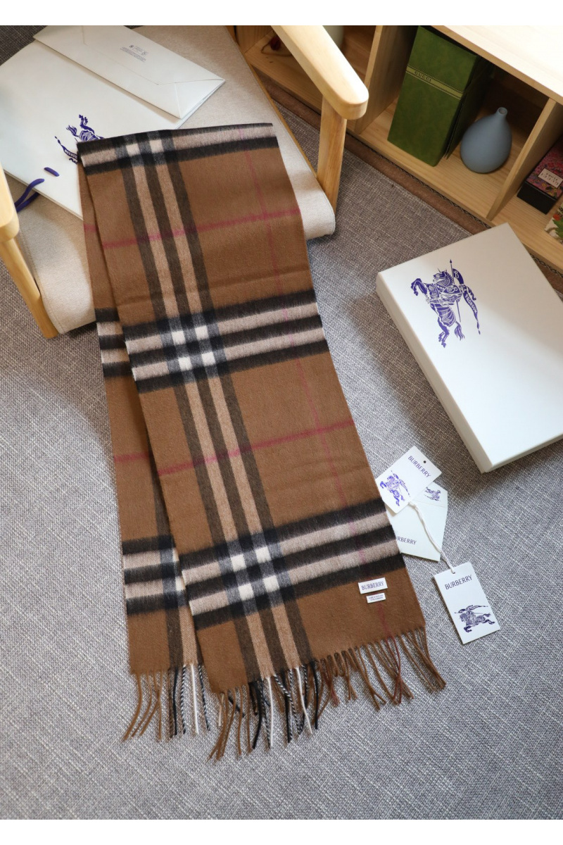 Burberry Шарф two-tone Check premium 168x30 см - Brown
