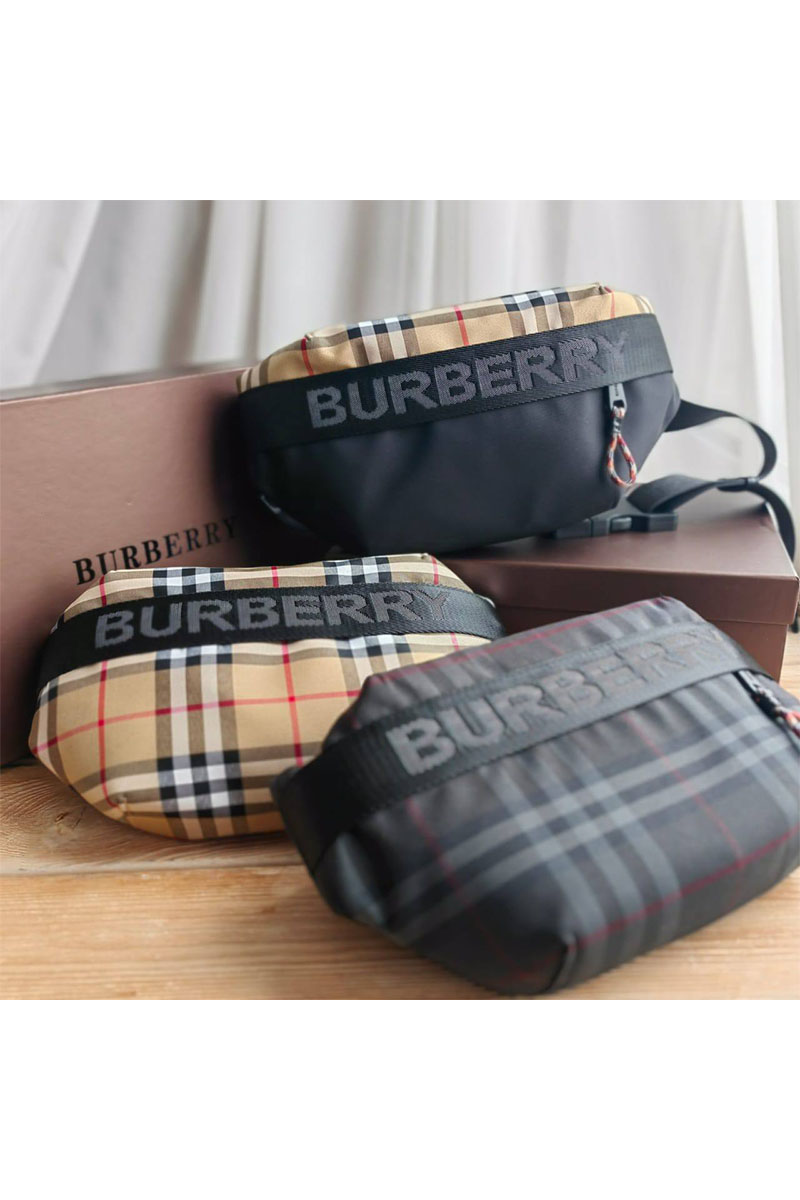 Burberry Сумка на пояс Check 28x14 см