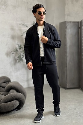 Чёрный спортивный костюм B-еmbroidery