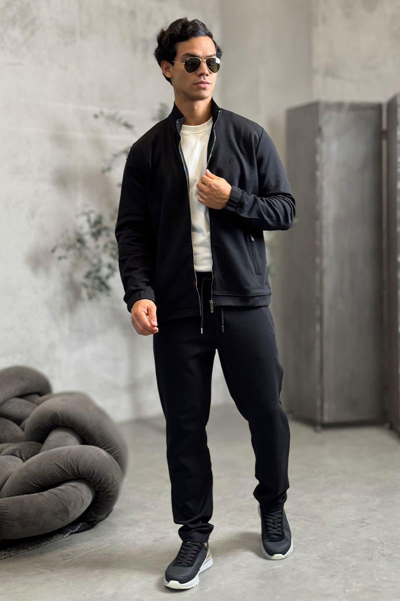 Brioni Чёрный спортивный костюм B-еmbroidery