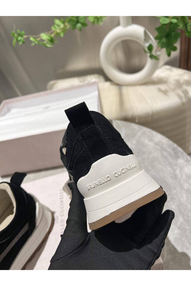 Brunеllо Сuсinеlli Женские замшевые кроссовки Monili Premium - Black