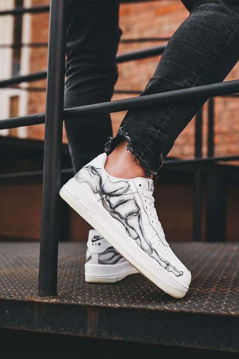 Nike Кроссовки AF1 Low "Skeleton" - White