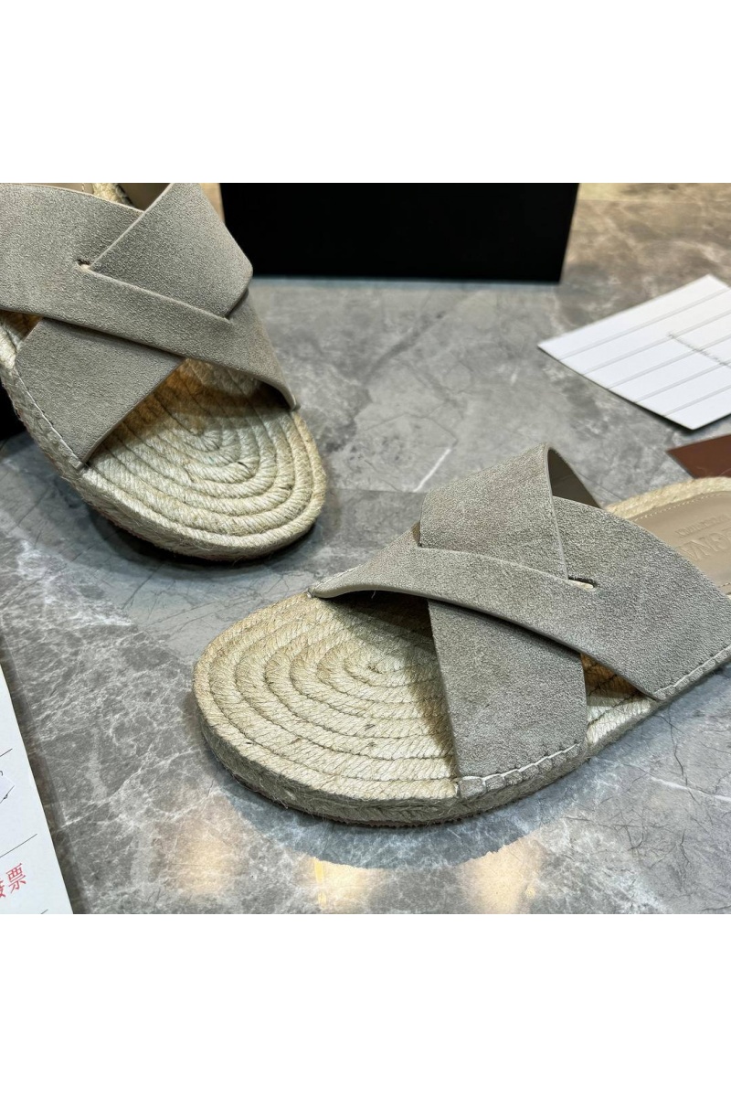 Zegna Мужские шлёпанцы suede - Grey