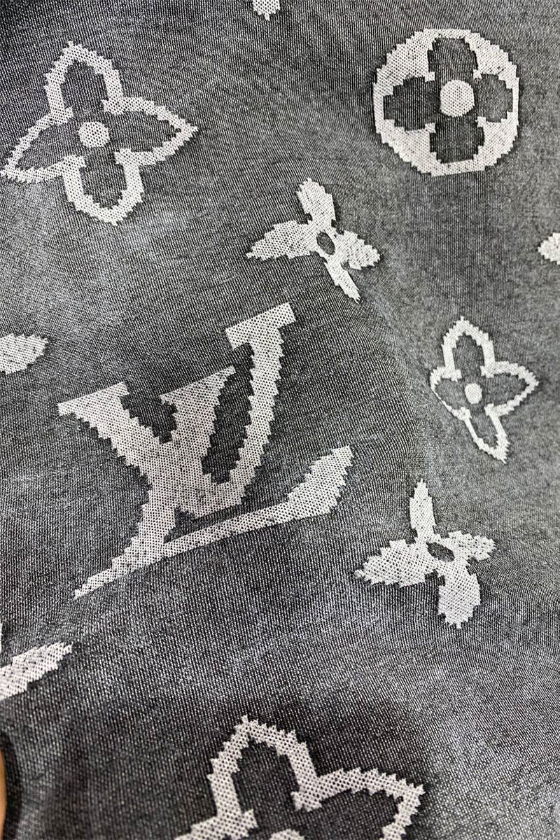Lоuis Vuittоn Серая оверсайз футболка Monogram