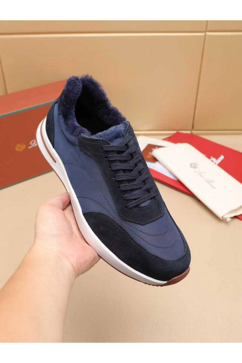 Loro Piana Кроссовки с мехом Week End Walk Evo 