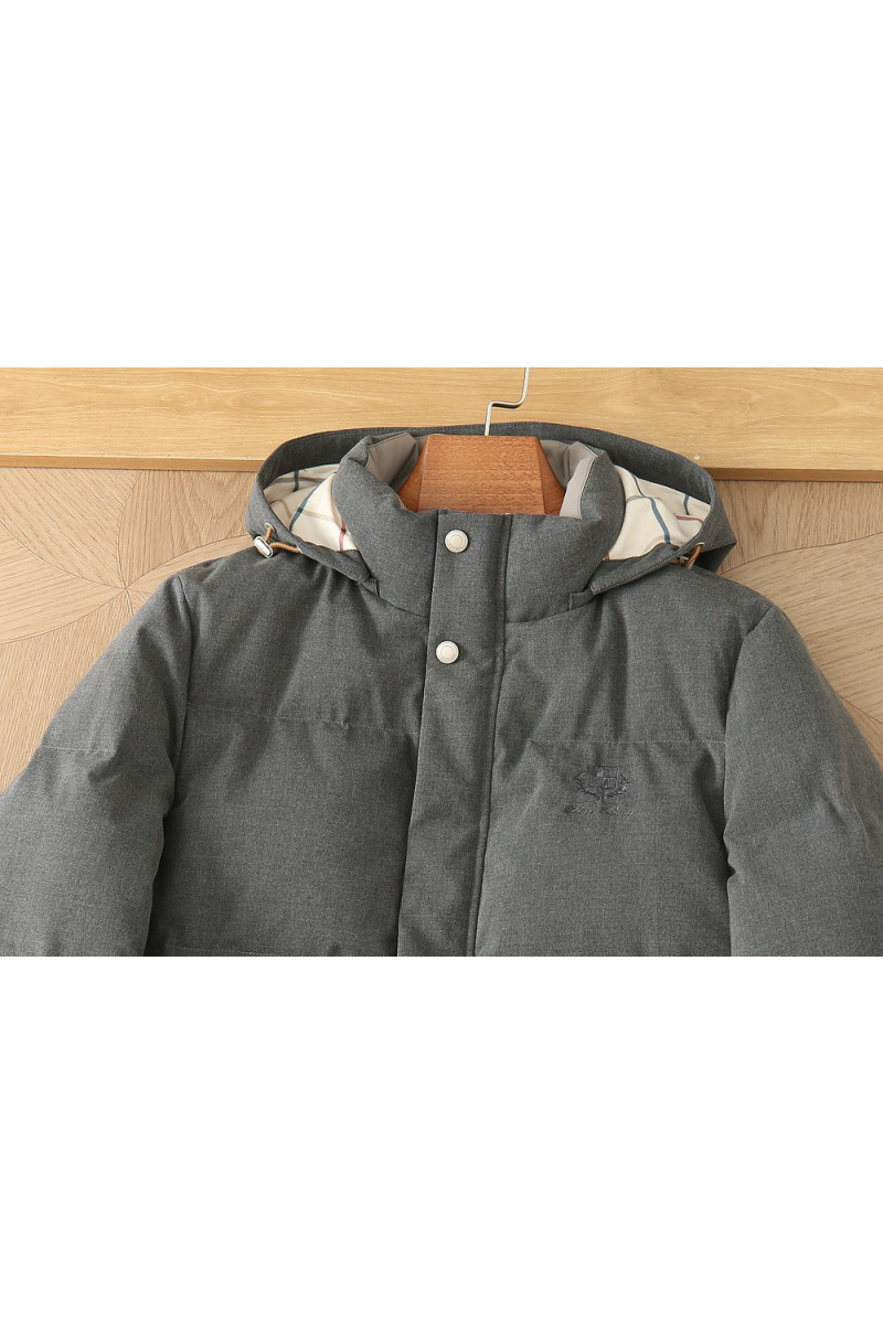 Loro Piana Мужской серый пуховик premium