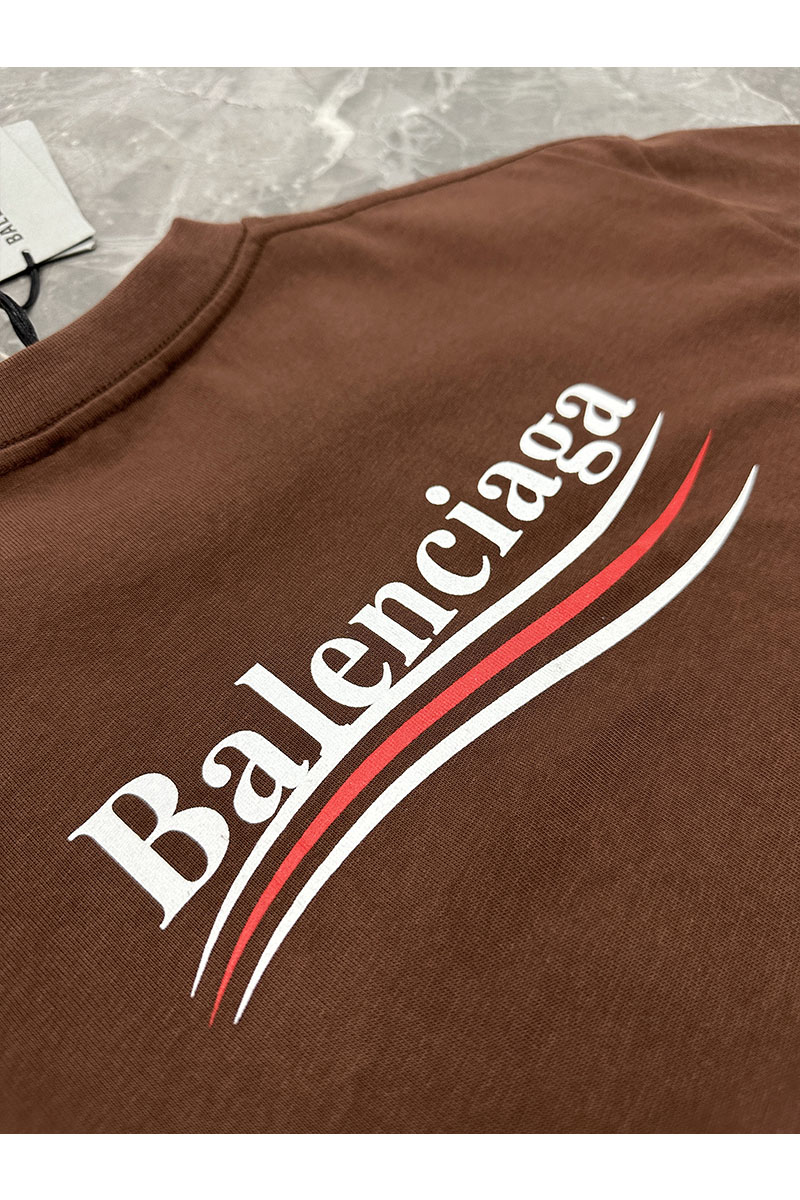 Balenciaga Оверсайз футболка Political Campaign - Brown