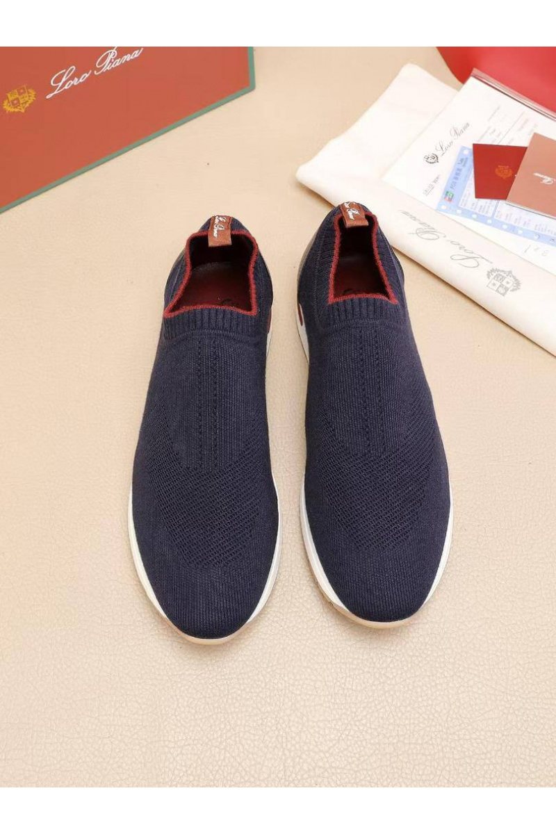 Loro Piana Мужские текстильные кроссовки Lp Flexy Active - Navy