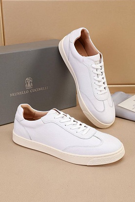 Кожаные кроссовки low-top - White