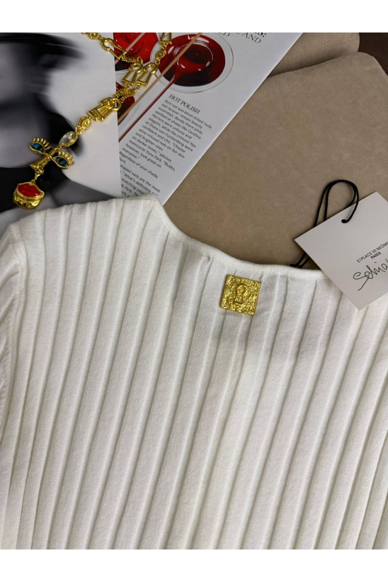 Schiaparelli Женский трикотажный лонгслив premium - White