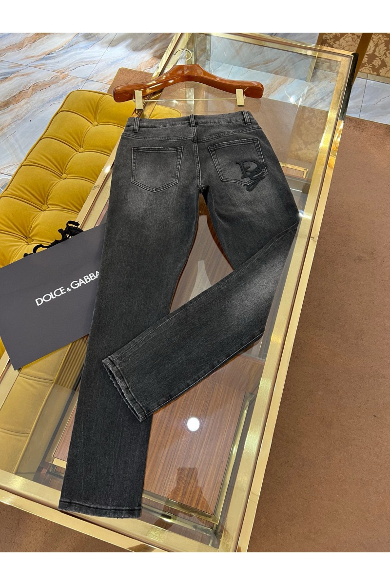 Dоlсе & Gаbbаnа Мужские чёрные джинсы slim fit Premium