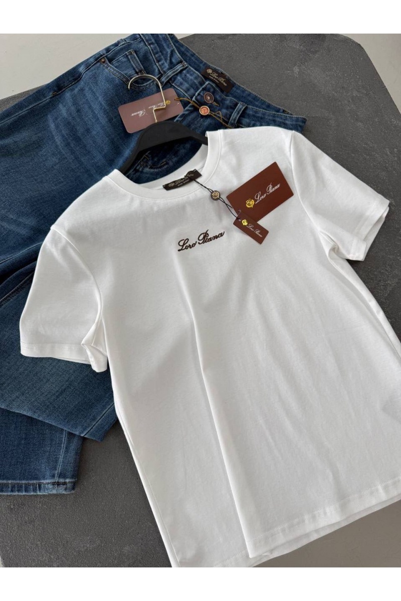 Loro Piana Женская базовая футболка premium - White