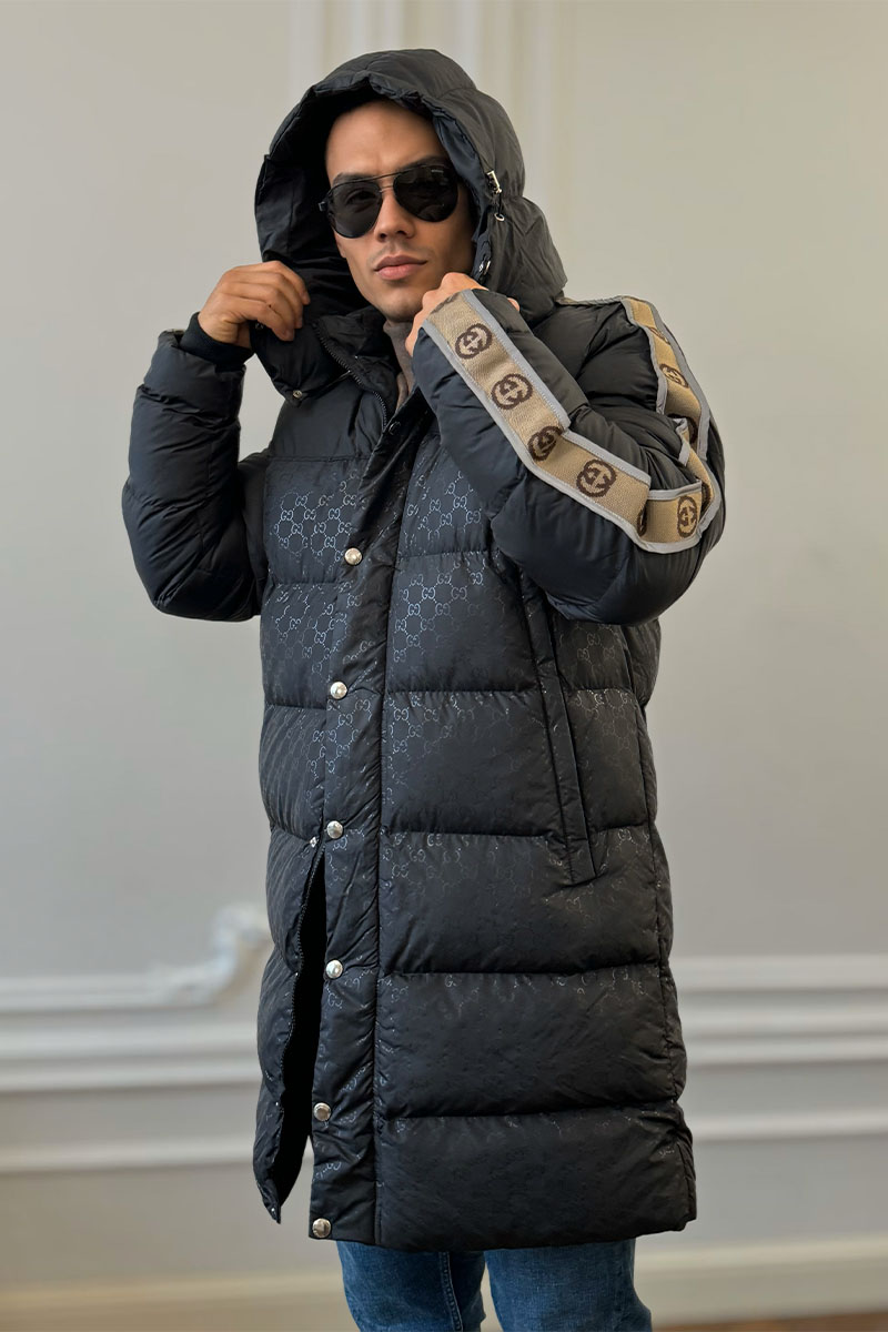 Gucci Мужская чёрная парка GG Monogram