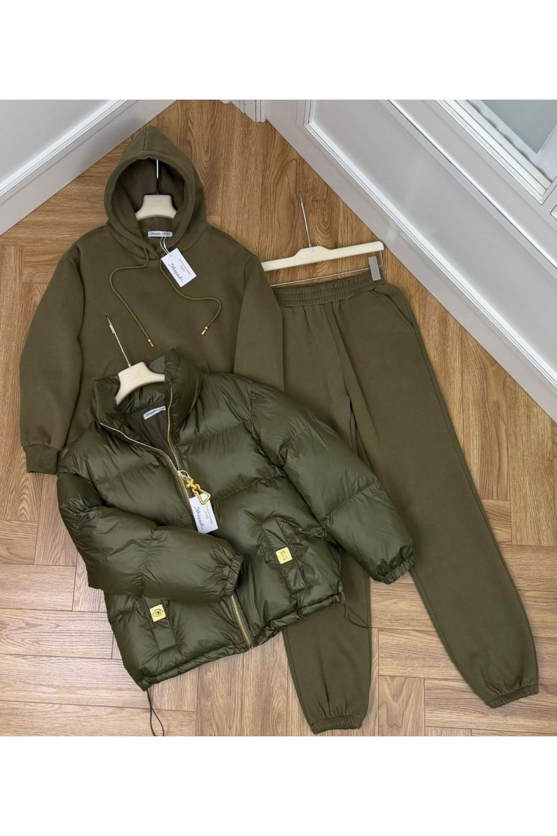 Schiaparelli Женский костюм тройка на флисе premium - Green