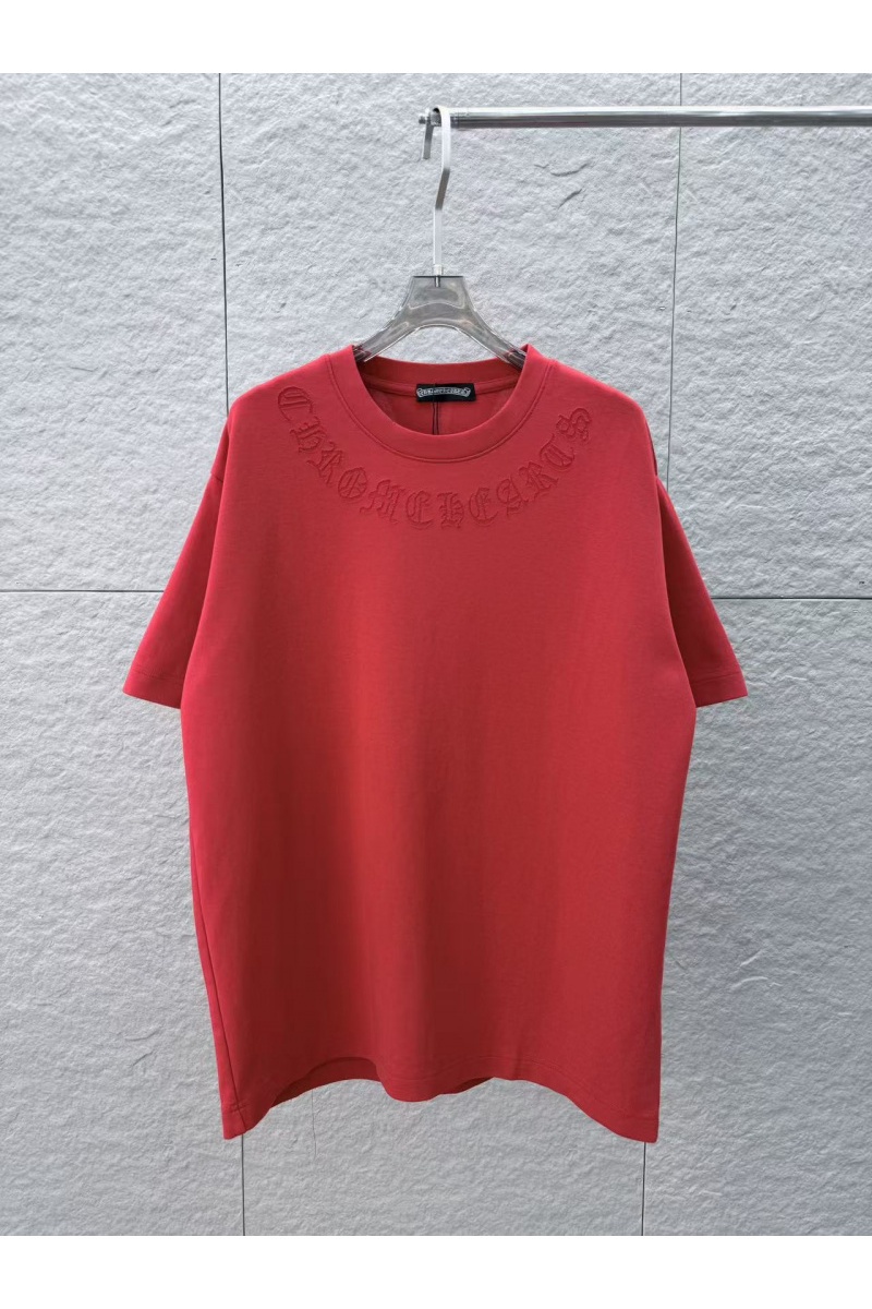 Chrome Hearts Красная оверсайз футболка premium