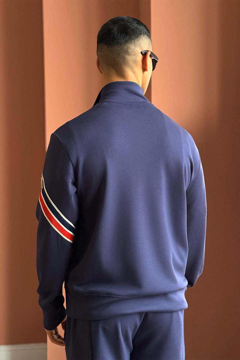 Moncler Спортивный костюм striped logo - Navy