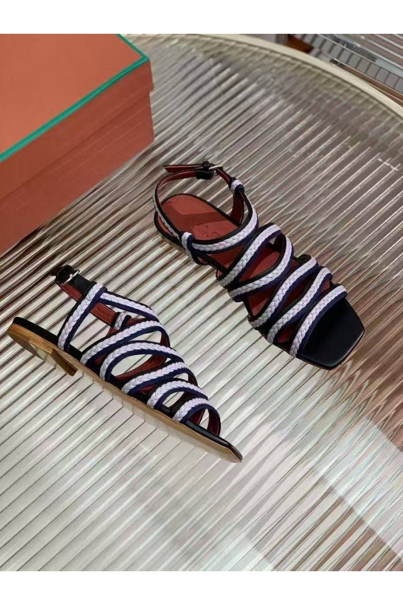 Loro Piana Женские кожаные сандалии Premium