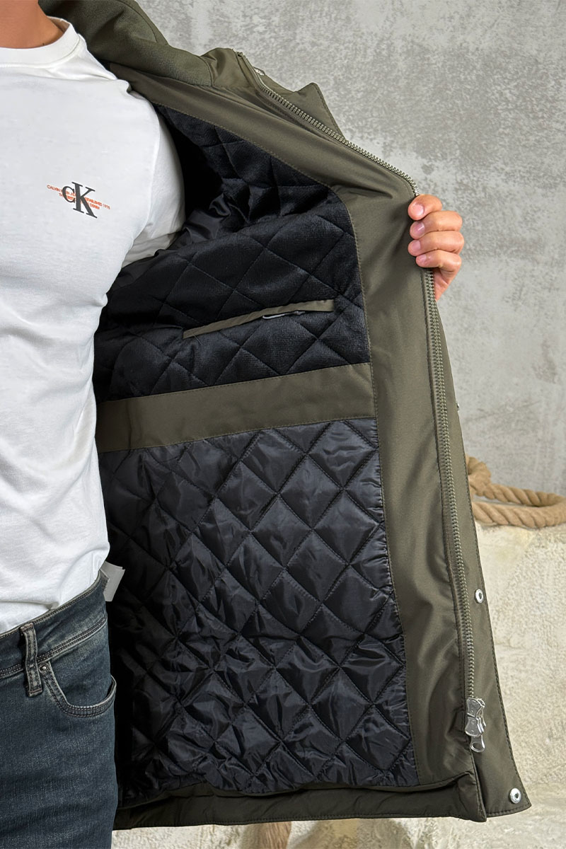 Loro Piana Парка цвета хаки logo-patch