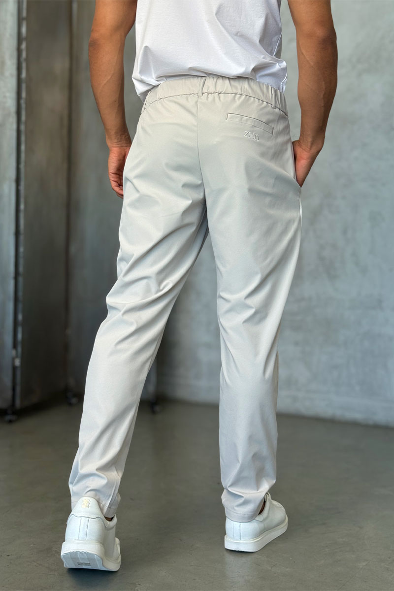 Zilli Мужские светло-бежевые брюки slim fit