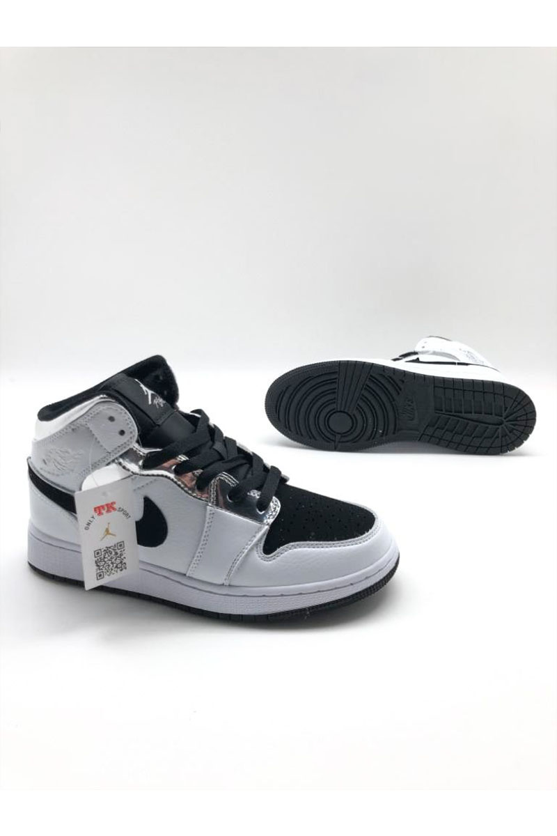 Nike Женские кроссовки Dunk High - White / Black / Silver