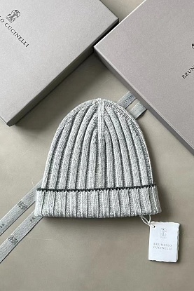 Кашемировая шапка Premium - Grey