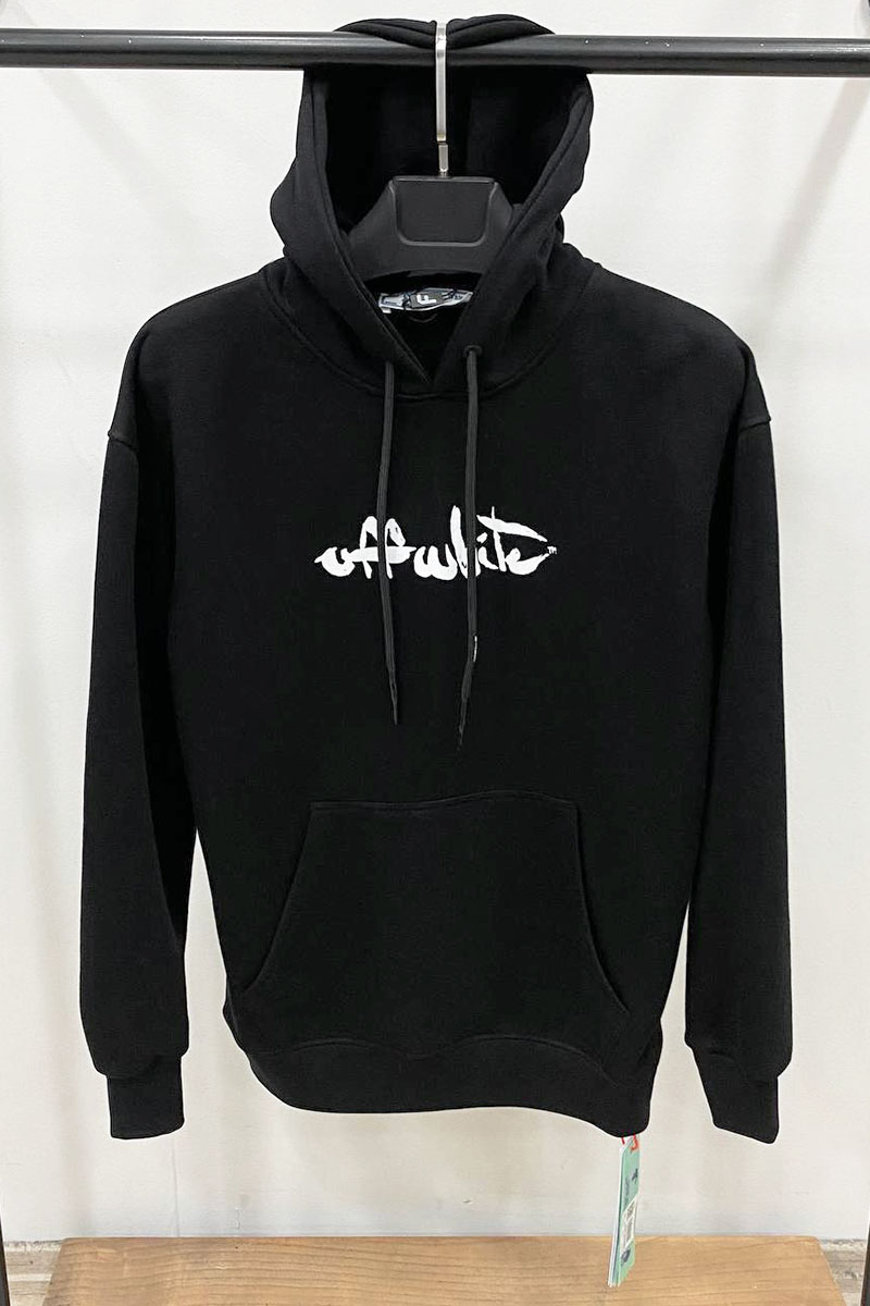 Off-White Худи чёрного цвета "Arrow" logo-print