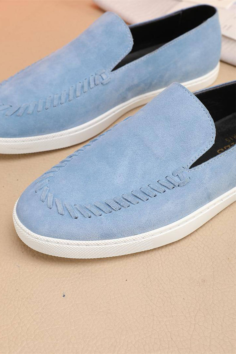 Hermes Мужские замшевые лоферы Julian - Blue