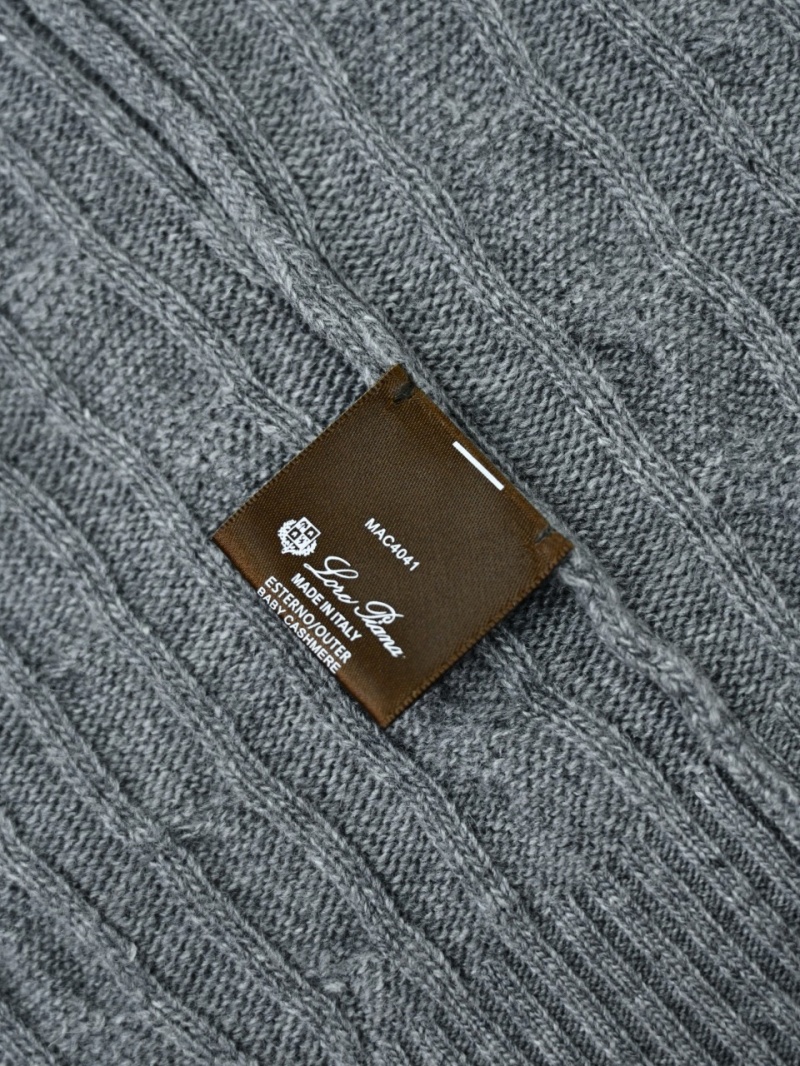 Loro Piana Кашемировый свитер Premium zip-neck - Dark Grey