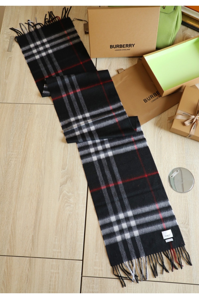 Burberry Шарф Check premium 168x30 см - Black