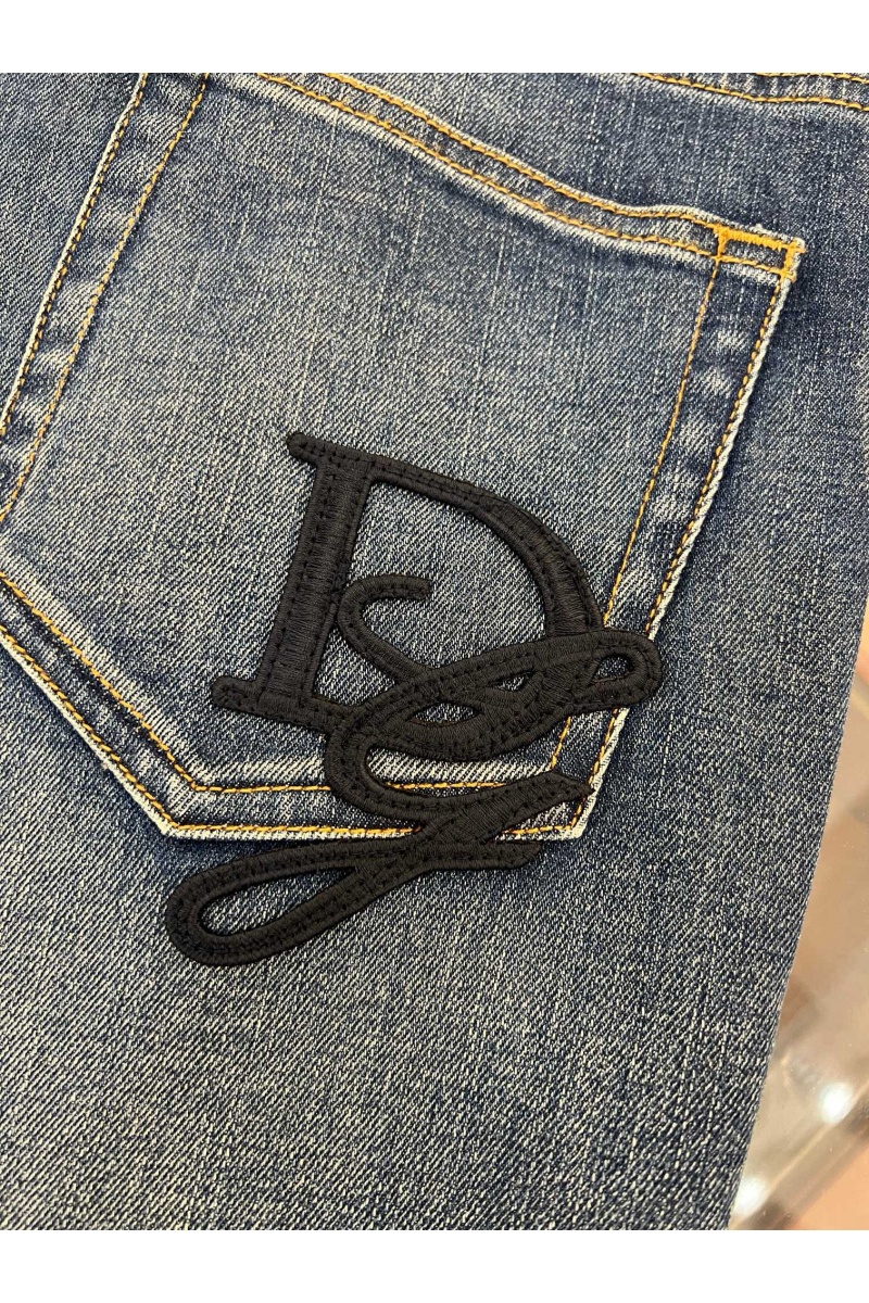 Dоlсе & Gаbbаnа Мужские синие джинсы slim fit Premium