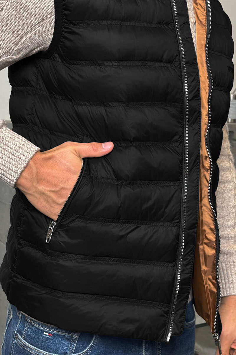 Zegna Мужской чёрный жилет 