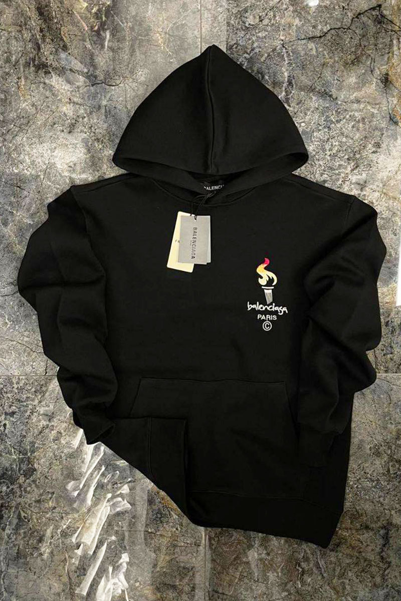 Balenciaga Оверсайз худи Paris Olympics Flame embroidered-logo