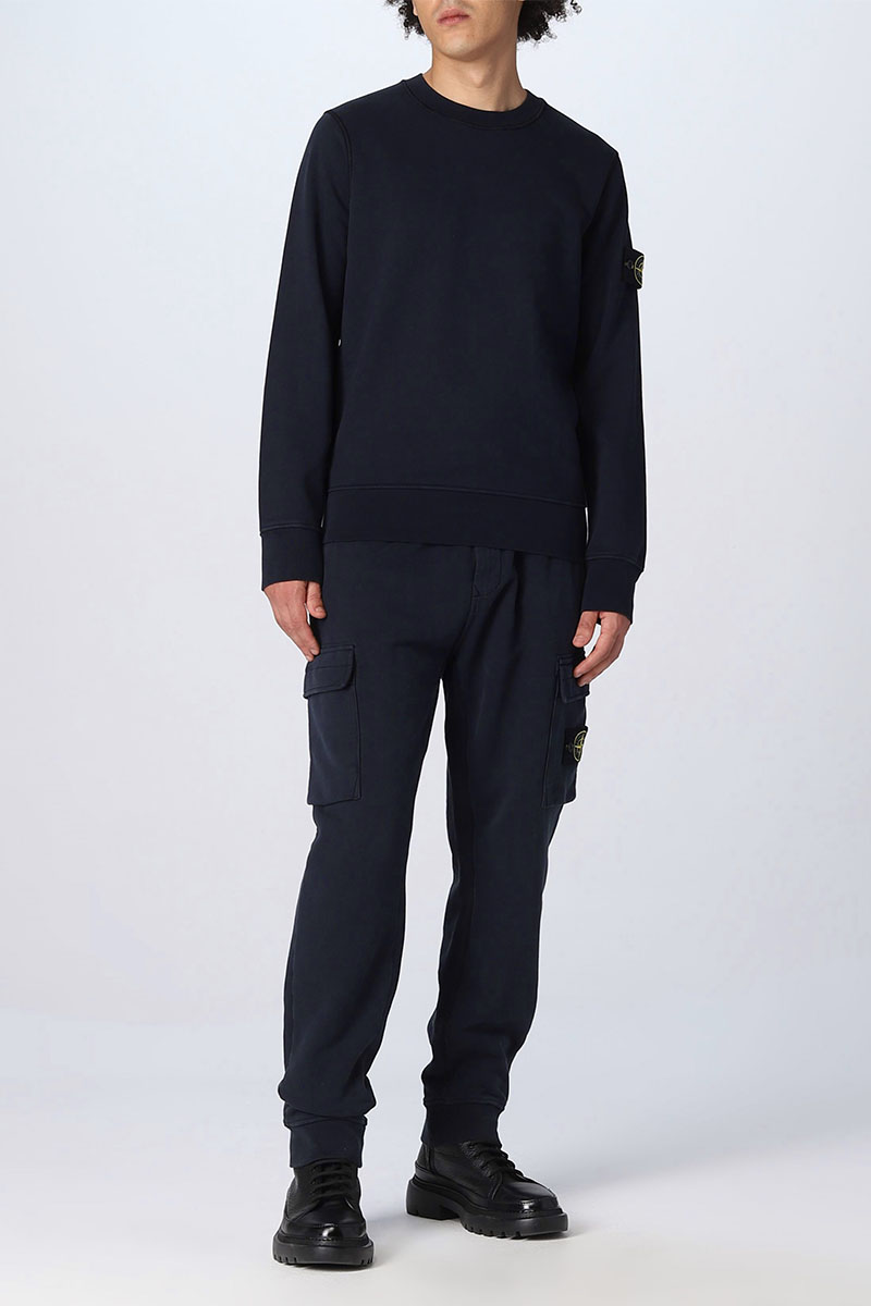 Stone Island Свитшот тёмно-синего цвета compass-patch