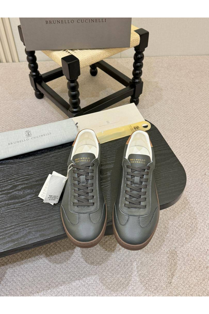 Brunеllо Сuсinеlli Кожаные кроссовки low-top - Grey
