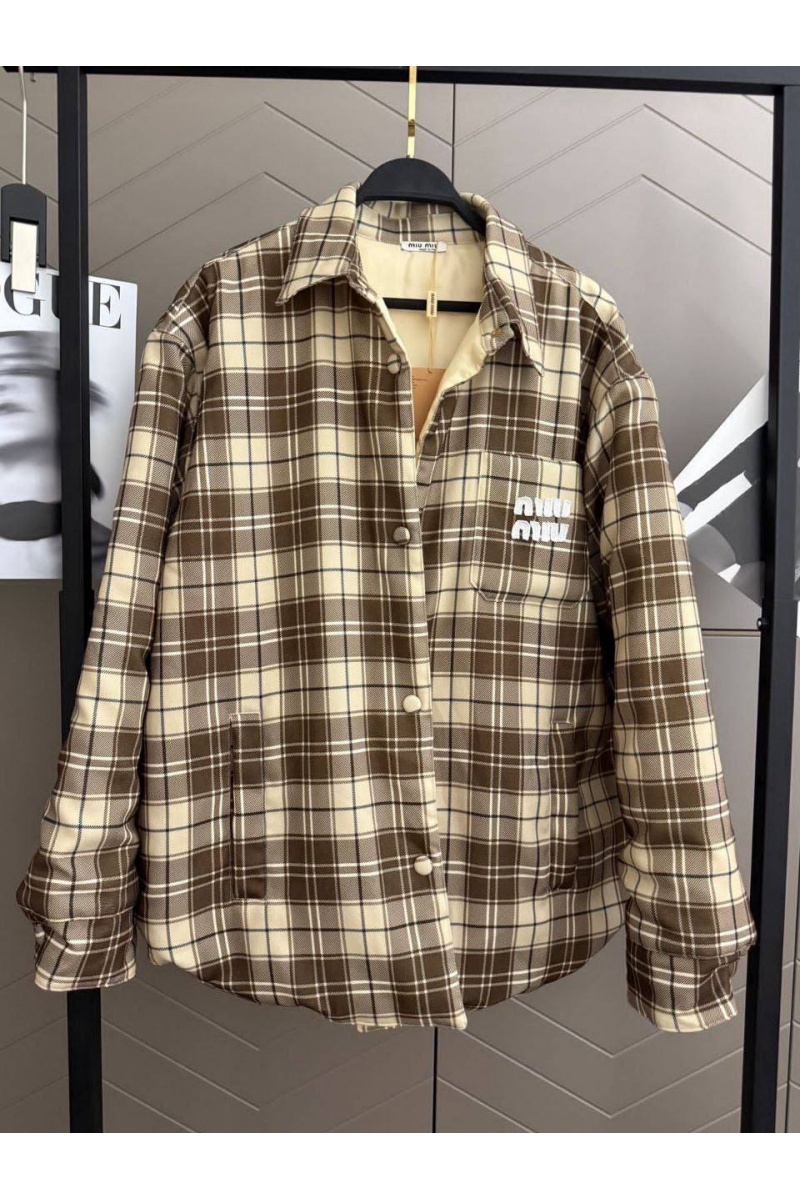 MIU MIU Женская куртка в клетку premium
